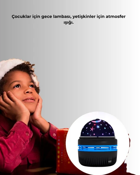 Galaxy Projektörlü Gece Lambası - Resim 2
