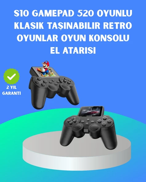 2.4 İnç HD Renkli Ekranlı 500-in-1 Taşınabilir Retro Oyun Konsolu, Kablolu TV Bağlantısı ve Uzun Pil Ömrü ürün görseli 1