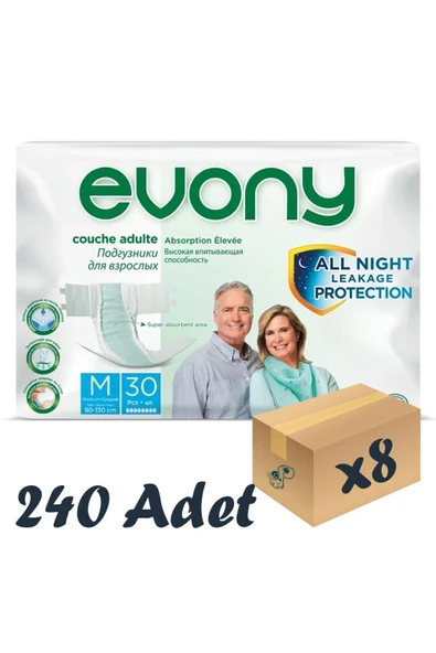 EVONY Yetişkin Bezi Medium 240 Adet ürün görseli 1