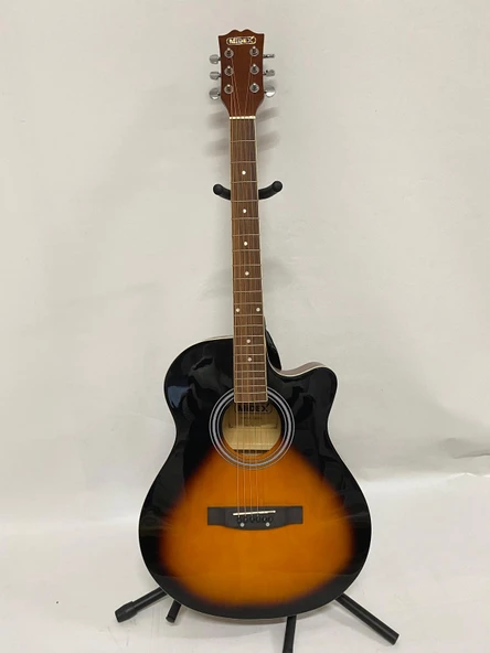 Midex XC-400 4/4 Boy Sunburst Akustik Gitar-OUTLET Minör Kozmetik Kusurlu (SIFIR ÜRÜN Ton ve Sap Dengesi Sorunsuz) ürün görseli 1