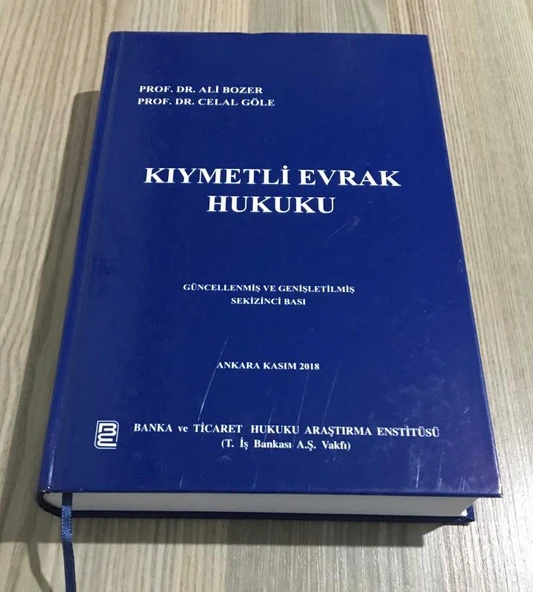 KIYMETLİ EVRAK HUKUKU Güncellenmiş ve Genişletilmiş 8.BASKI - 2018 - (Sahafiye Kitap) ürün görseli 1
