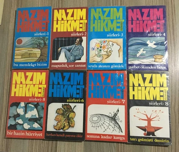 NAZIM HİKMET ŞİİRLERİ 1.2.3.4.5.6.7.8.Ciltler ( TAM TAKIM ) (Sahafiye Kitap) ürün görseli 1