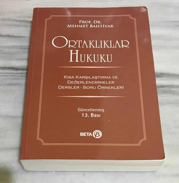 ORTAKLIKLAR HUKUKU Güncellenmiş 13.Baskı - 2019 (Sahafiye Kitap) ürün görseli 1
