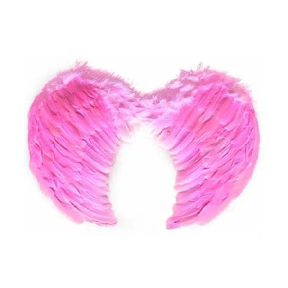Pembe Melek Kanadı Kostümü Küçük ürün görseli 1