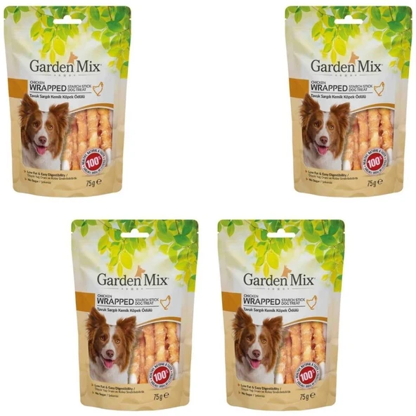 Gardenmix Tavuk Sargılı Kemik Köpek Ödül Maması 75gr x 4 Adet ürün görseli 1