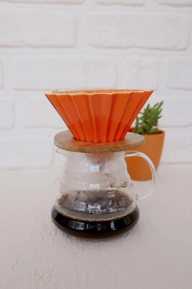     Ahşap Standlı Dripper – Turuncu ürün görseli 1