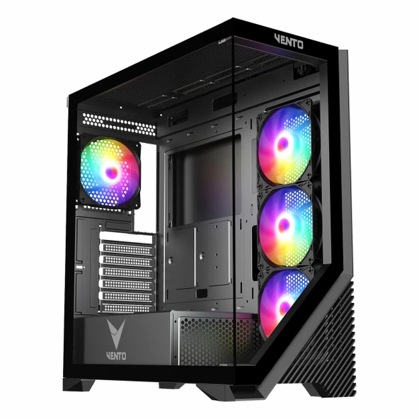 Vento VG4202FL 750W 80+ Bronz USB 3.2 ATX Mid Tower Siyah Kasa ürün görseli 1