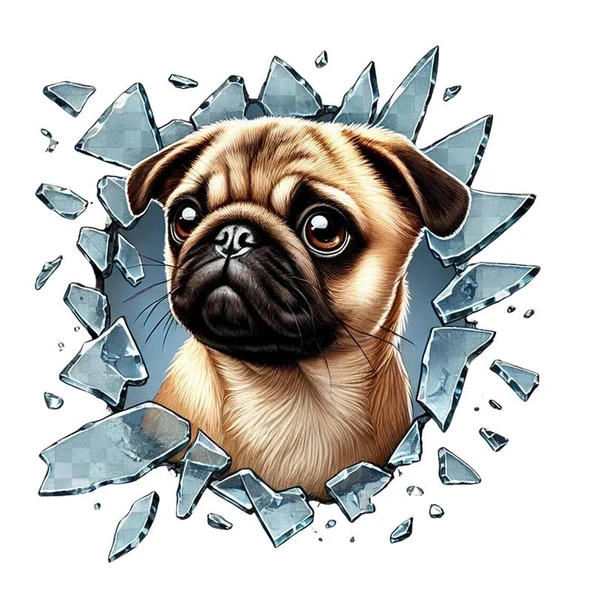 Fulcar French Bulldog Araç Stickerı ürün görseli 1