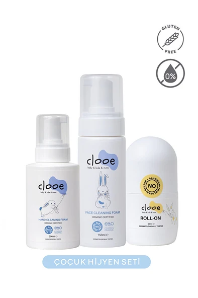 Çocuk Hijyen Seti - El Yıkama Köpüğü (300ML) - Yüz Yıkama Köpüğü (150ML) - Doğal Roll- On (50ML) ürün görseli 1