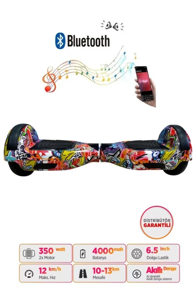 Citymate Hoverboard Elektrikli Kaykay Scooter Bluetooth Hoparlörlü 6.5 inch D11 ürün görseli 1
