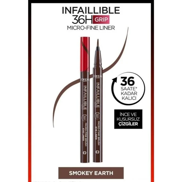 Loreal Paris Infaillible 36H Grip Micro Fine Eyeliner 02 Smokey Earth ürün görseli 1