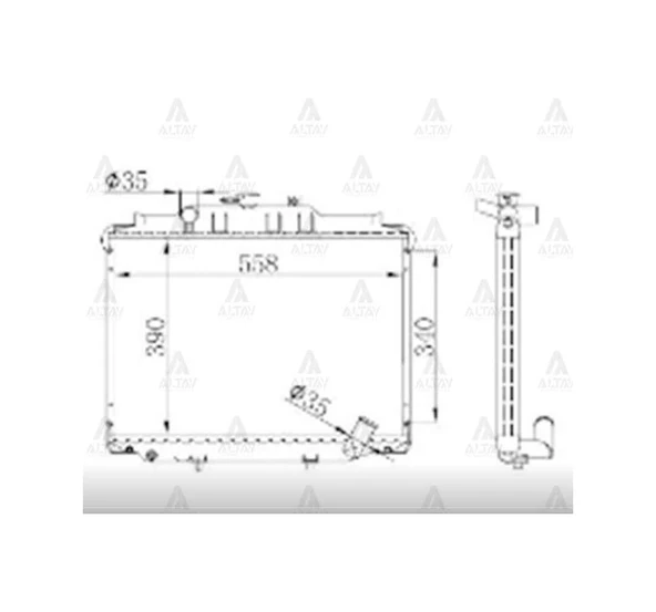 Radyatör Su L-300 90-08 22mm Brazıng ürün görseli 1