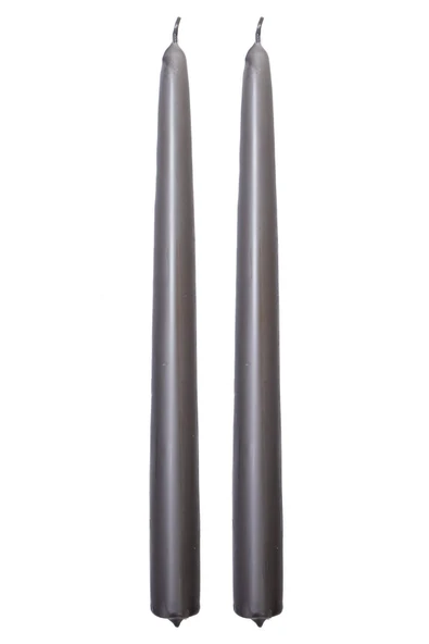 2'li Şamdan Mum-Gri 25 cm ürün görseli 1