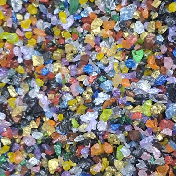 Epoksi Mum Dekoratif 2-4 MM Arlığında Gerçek Cam Kırığı (50 GR)  Karışık Renk ürün görseli 1