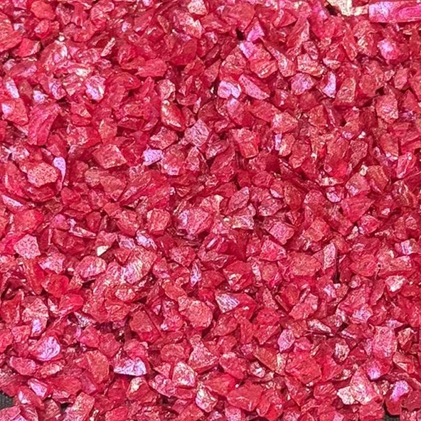 Epoksi Mum Dekoratif 2-4 MM Arlığında Gerçek Cam Kırığı (50 GR)  Kırmızı ürün görseli 1