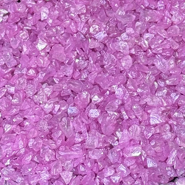 Epoksi Mum Dekoratif 2-4 MM Arlığında Gerçek Cam Kırığı (50 GR)  Fuşya ürün görseli 1