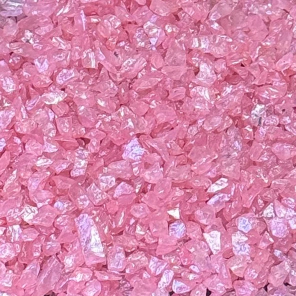 Epoksi Mum Dekoratif 2-4 MM Arlığında Gerçek Cam Kırığı (1 KG)  Pembe ürün görseli 1
