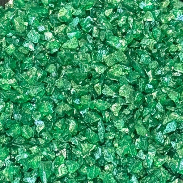 Epoksi Mum Dekoratif 2-4 MM Arlığında Gerçek Cam Kırığı (50 GR)  Yeşil ürün görseli 1