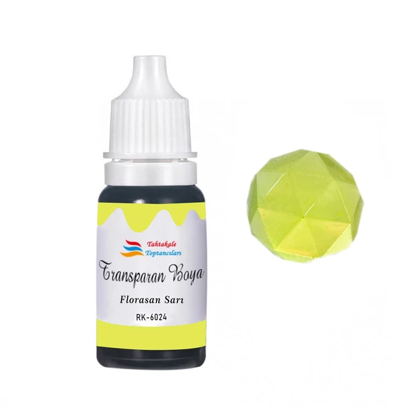 Epoksi Reçine Transparan Boya Pigment Şeffaf Epoksi Boyası 20 ML  Floresan Sarı - 6024 ürün görseli 1