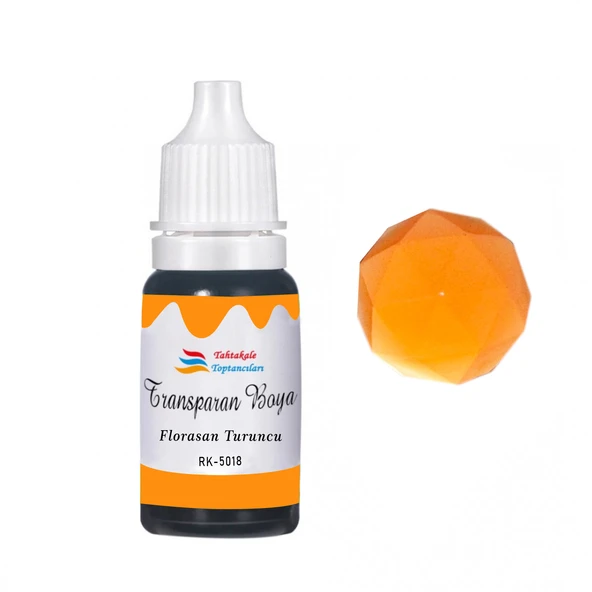 Epoksi Reçine Transparan Boya Pigment Şeffaf Epoksi Boyası 20 ML  Floresan Turuncu - 5018 ürün görseli 1