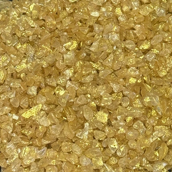 Epoksi Mum Dekoratif 2-4 MM Arlığında Gerçek Cam Kırığı (1 KG)  Gold ürün görseli 1