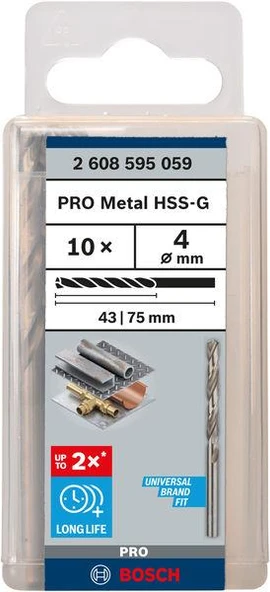 HSS-G Metal Matkap Ucu 4*75 mm 10lu ürün görseli 1