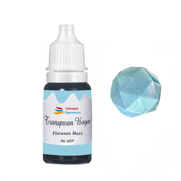 Epoksi Reçine Transparan Boya Pigment Şeffaf Epoksi Boyası 20 ML  Floresan Mavi - 6019 ürün görseli 1