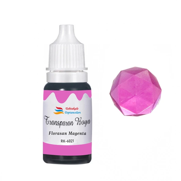 Epoksi Reçine Transparan Boya Pigment Şeffaf Epoksi Boyası 20 ML  Floresan Magenta - 6021 ürün görseli 1