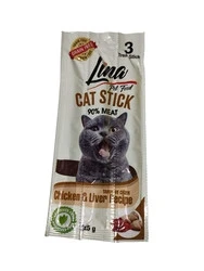 Lina Kedi Ödül Tahılsız Stick Tavuk&Ciğer 3 PAKET (9 ADET) ürün görseli 1