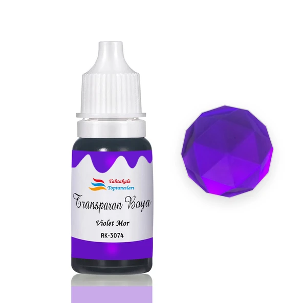 Epoksi Reçine Transparan Boya Pigment Şeffaf Epoksi Boyası 20 ML  Violet Mor - 3074 ürün görseli 1