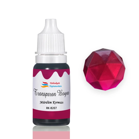 Epoksi Reçine Transparan Boya Pigment Şeffaf Epoksi Boyası 20 ML  Mürdüm Kırmızı - 8207 ürün görseli 1
