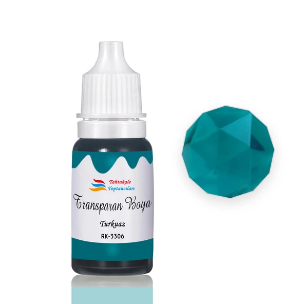 Epoksi Reçine Transparan Boya Pigment Şeffaf Epoksi Boyası 20 ML  Turkuaz - 3306 ürün görseli 1