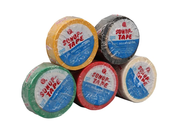 5 Adet Elektrik Bandı, Pvc İzole Bant, 0.13x18mm, 10 Metre (Renkli), 600 V, 80 Derece, ürün görseli 1