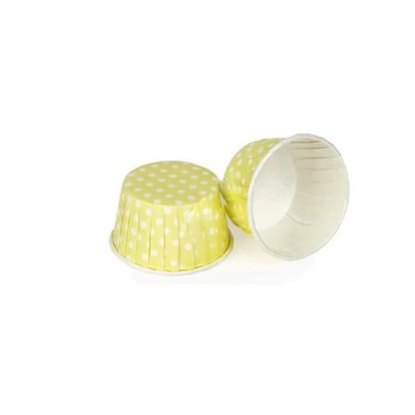 Cupcake Kalıbı Minik Boy 38*30 Mm (50 Adet)  Puantiyeli  Sarı ürün görseli 1