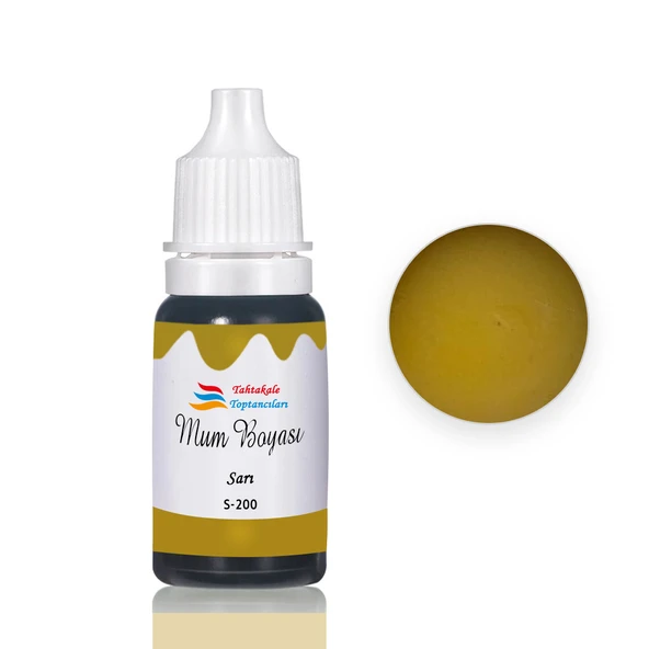 Mum Boyası Sıvı Pigment Boya 20 ML  Sarı - S200 ürün görseli 1