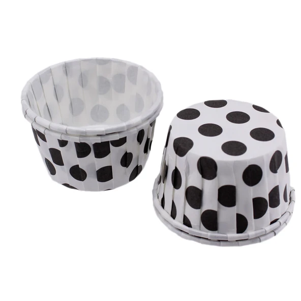 Cupcake Kalıbı Büyük Boy 62*40 Mm (100 Adet)  Puantiyeli  Beyaz ürün görseli 1