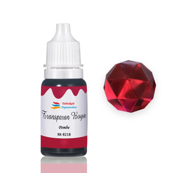 Epoksi Reçine Transparan Boya Pigment Şeffaf Epoksi Boyası 20 ML  Pembe - 8218 ürün görseli 1