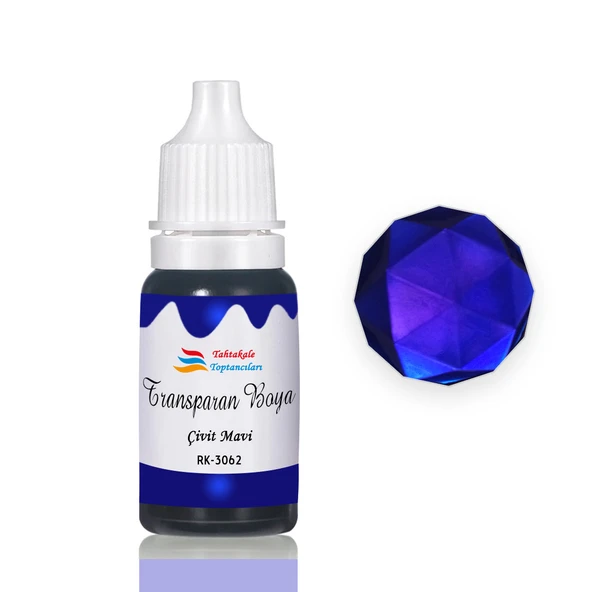 Epoksi Reçine Transparan Boya Pigment Şeffaf Epoksi Boyası 20 ML  Çivit Mavi - 3062 ürün görseli 1
