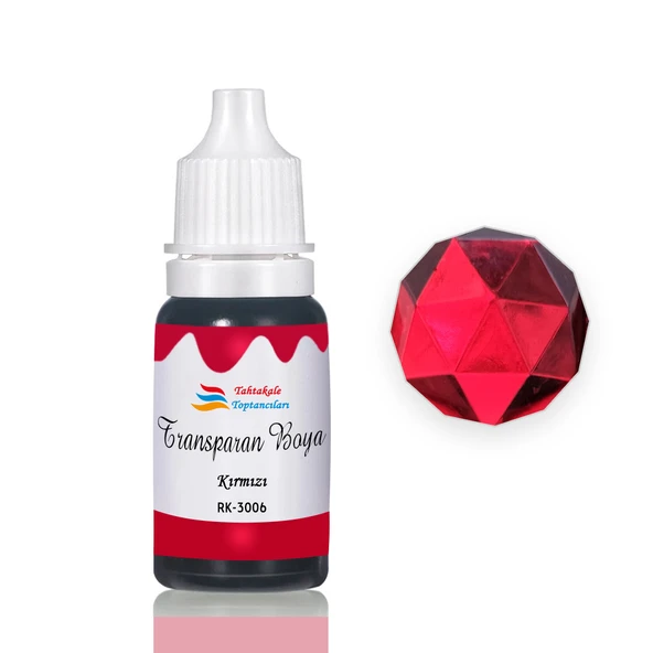 Epoksi Reçine Transparan Boya Pigment Şeffaf Epoksi Boyası 20 ML  Kırmızı - 3006 ürün görseli 1