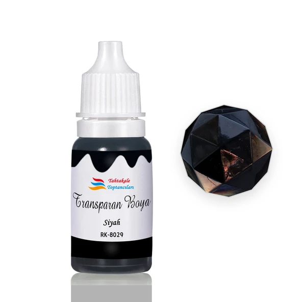 Epoksi Reçine Transparan Boya Pigment Şeffaf Epoksi Boyası 20 ML  Siyah - 8029 ürün görseli 1