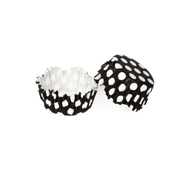 Kek Kalıbı Pet Kapsül 65*38 Mm Kağıt Cupcake Kağıdı (100 Adet)  Puantiyeli  Beyaz ürün görseli 1