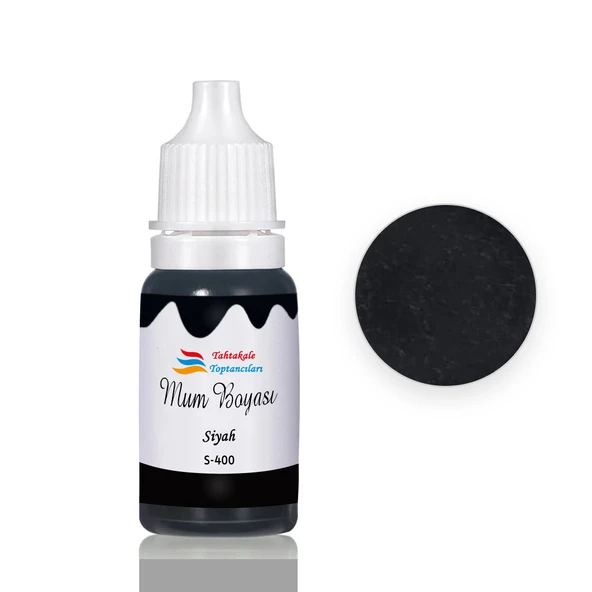 Mum Boyası Sıvı Pigment Boya 20 ML  Siyah - S400 ürün görseli 1