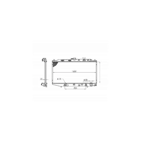 RADYATÖR SU CIVIC 88-91 16mm A-T BRAZING ürün görseli 1