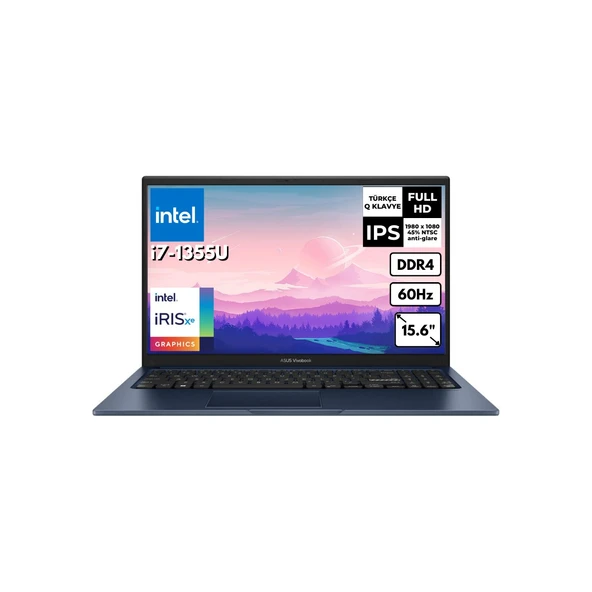 Vivobook 15 I7-1355U 24 GB 512 GB SSD 15.6" Fhd Free X1504VA-NJ1499AR9 ürün görseli 1