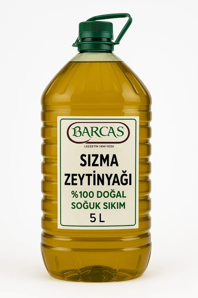 BARCAS 5 LT %100 DOĞAL SOĞUK SIKIM SIZMA ZEYTİNYAĞ ürün görseli 1