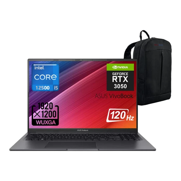 Vivobook 16X K3605ZC Intel Core I5 12500H 16GB 512GB SSD RTX3050 120Hz Wuxga IPS 16" Windows 11 Dizüstü Bilgisayar - Webzone Çanta Wz2 ürün görseli 1