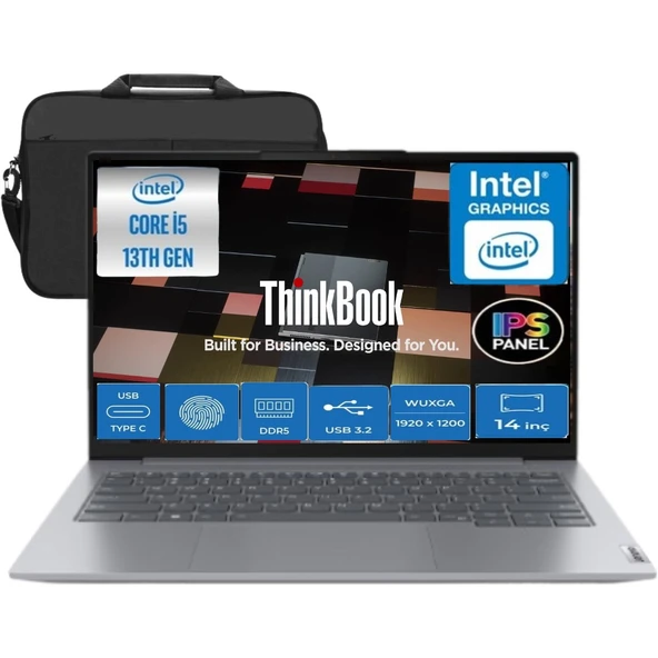 Thinkbook G6 Irl Intel Core I5-13420H 40GB Ram 512GB SSD 14" (1920X1200) IPS Fdos 21KG00UCTR Taşınabilir Bilgisayar&çanta ürün görseli 1