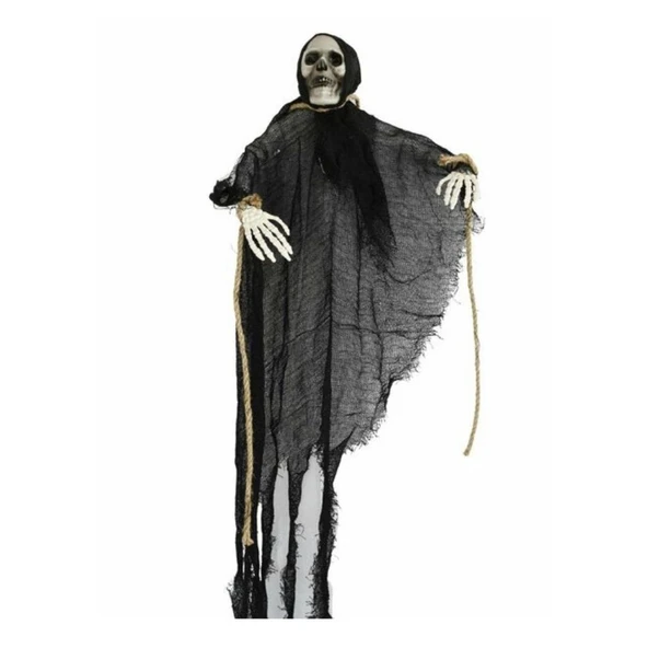 Halloween Cadılar Bayramı Siyah Sesli Işıklı Hayalet Dekor Süs ürün görseli 1