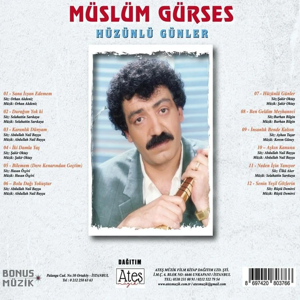 Müslüm Gürses Hüzünlü Günler - CD - Resim 2