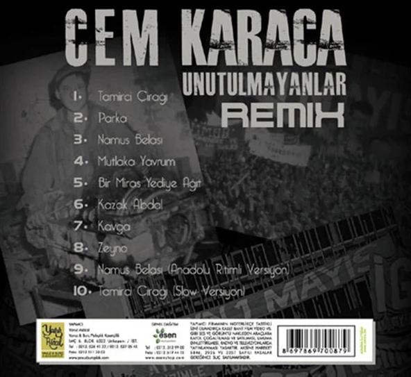 Cem Karaca Unutulmayanlar Remix - CD - Resim 2